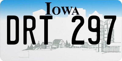 IA license plate DRT297