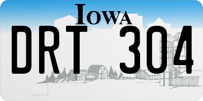 IA license plate DRT304