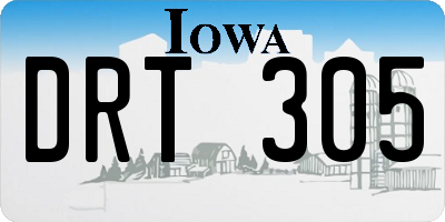 IA license plate DRT305