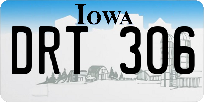 IA license plate DRT306