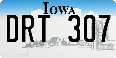 IA license plate DRT307