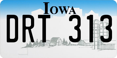 IA license plate DRT313