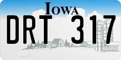 IA license plate DRT317