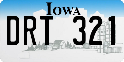 IA license plate DRT321