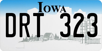 IA license plate DRT323