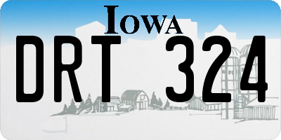 IA license plate DRT324
