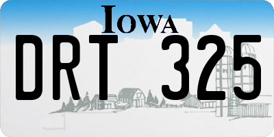 IA license plate DRT325