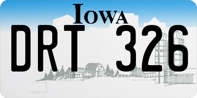 IA license plate DRT326