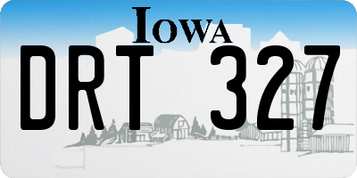 IA license plate DRT327