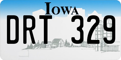 IA license plate DRT329