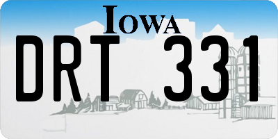 IA license plate DRT331