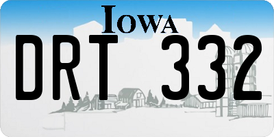 IA license plate DRT332