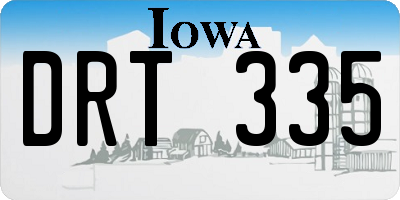 IA license plate DRT335