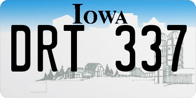 IA license plate DRT337