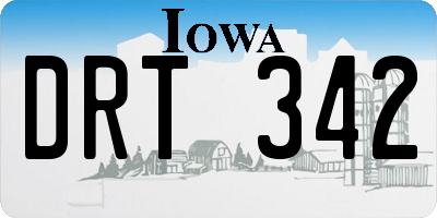 IA license plate DRT342