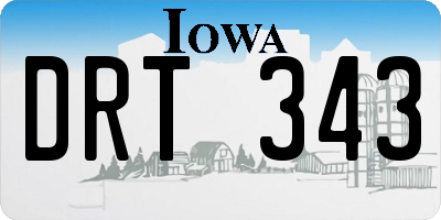 IA license plate DRT343