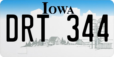IA license plate DRT344