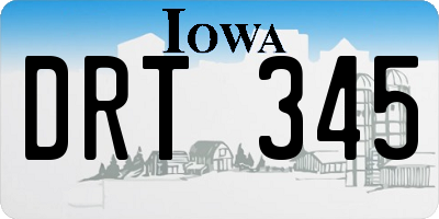 IA license plate DRT345