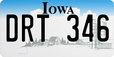 IA license plate DRT346