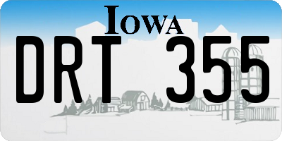 IA license plate DRT355