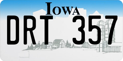 IA license plate DRT357