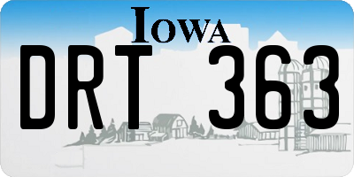 IA license plate DRT363
