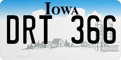 IA license plate DRT366