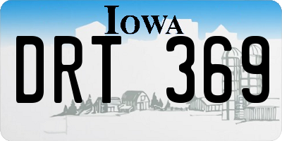IA license plate DRT369