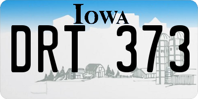 IA license plate DRT373