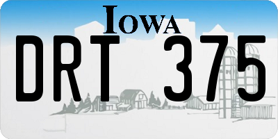 IA license plate DRT375