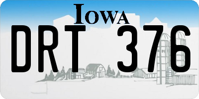 IA license plate DRT376