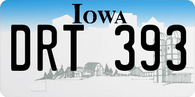 IA license plate DRT393