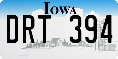IA license plate DRT394