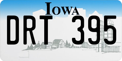 IA license plate DRT395