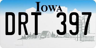 IA license plate DRT397