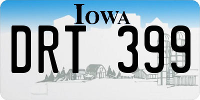 IA license plate DRT399