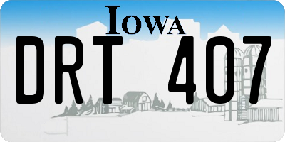 IA license plate DRT407