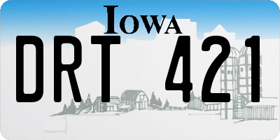 IA license plate DRT421