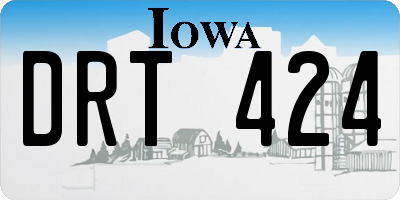 IA license plate DRT424