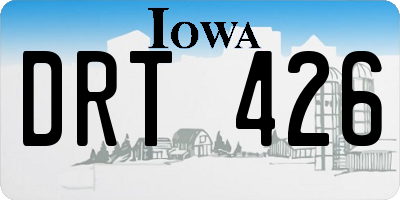 IA license plate DRT426