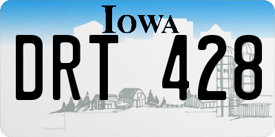 IA license plate DRT428