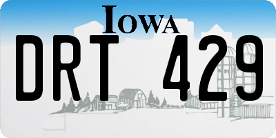 IA license plate DRT429