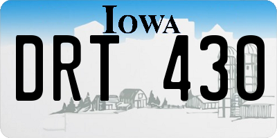 IA license plate DRT430
