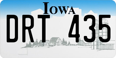 IA license plate DRT435