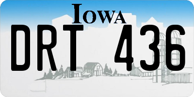 IA license plate DRT436