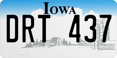 IA license plate DRT437