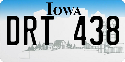 IA license plate DRT438