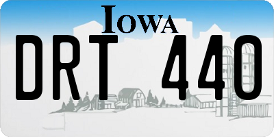 IA license plate DRT440
