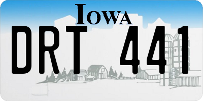 IA license plate DRT441