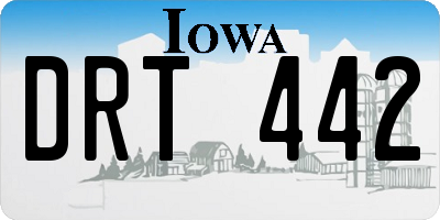 IA license plate DRT442